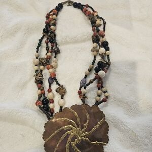 Vintage Freeform Radiating Copper Star Belt Buckle. Pendant